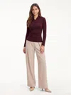 Oglmove Eco-mousse® Long Sleeve Ruched Top In Ruby