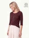 Oglmove Eco-mousse® Round Neck Bra Top In Ruby Red
