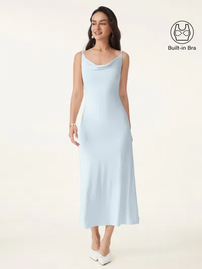Oglmove Effortless Vacay Cowl Neck Midi Bra Dress