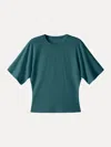 Oglmove Elevated Cotton-blend Essential Tee In Blue