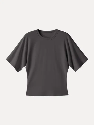 Oglmove Elevated Cotton-blend Essential Tee In Gray