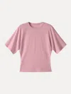 Oglmove Elevated Cotton-blend Essential Tee In Pink