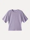 Oglmove Elevated Cotton-blend Essential Tee In Purple