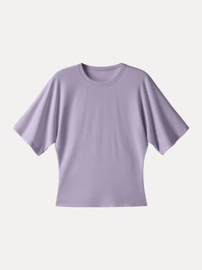 Oglmove Elevated Cotton-blend Essential Tee In Purple