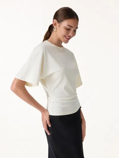 Oglmove Elevated Cotton-blend Essential Tee In White