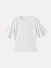 Oglmove Elevated Cotton-blend Essential Tee In White
