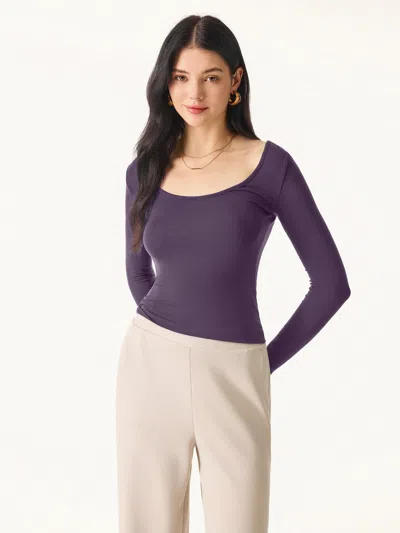 Oglmove Essential Lyocell Cashmere Multi-wear Long Sleeve Top With Thumbholes