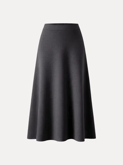 Oglmove Fuzzluxe Essential Midi A-line Circle Skirt In Black