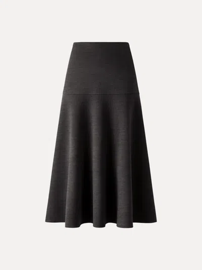 Oglmove Fuzzluxe Mid-rise Circle Midi Skirt In Black