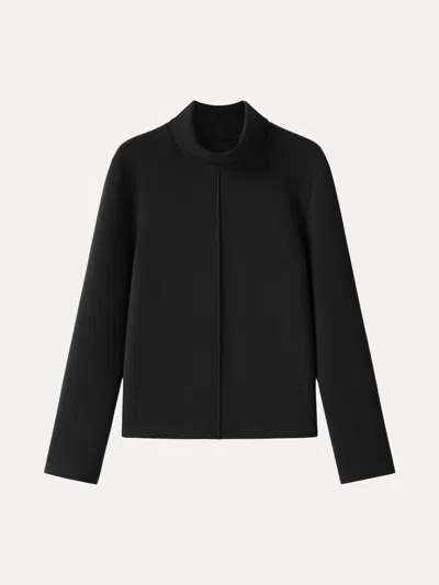 Oglmove Fuzzluxe Turtleneck Long Sleeve Top In Black