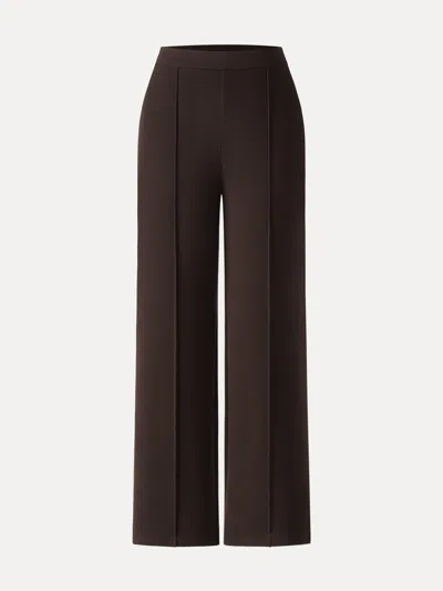 Oglmove Gingerwarm Mid-rise Straight-leg Pintuck Pants With Pockets In Brown