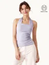 Oglmove Halter Going-out Bra Top In Gray