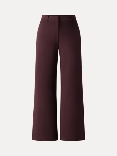 Oglmove High Rise Wide Leg Trousers With Zippered Pockets In Purple