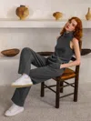 Oglmove High Waisted Straight Leg Pull On Pant