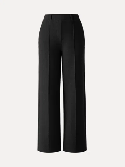 Oglmove High Waisted Straight Leg Pull On Pant In Black