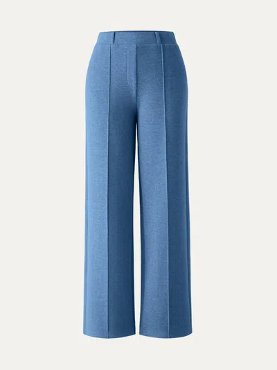 Oglmove High Waisted Straight Leg Pull On Pant In Heather Rock Blue