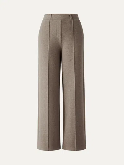 Oglmove High Waisted Warm Straight Leg Pull On Pant In Nude