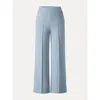 Oglmove 4-way Stretch A-line Wide Leg Pull-on Work Pants With Pockets In Blue