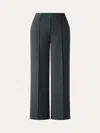 Oglmove Wrinkle-resistant Linen Blend Wide Leg Pants In Black