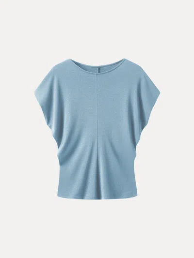 Oglmove Linen-blend Round Neck Relaxed Summer Top