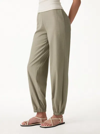 Oglmove Linen-like High-rise Balloon Jogger Pants With Pockets