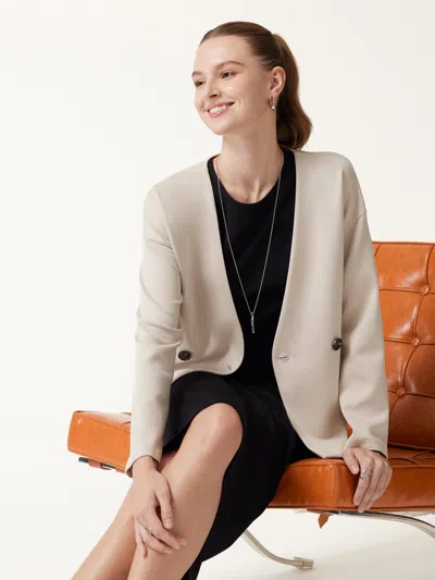 Oglmove Litewarm Spacer Knit Long Sleeve Cardigan In Brown