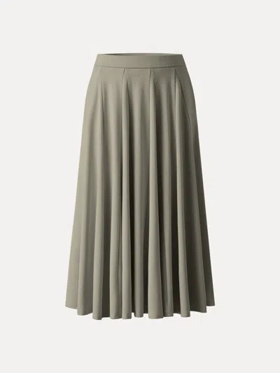 Oglmove Lyocell Blend Volume Skirt With Pockets