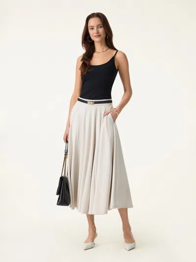 Oglmove Lyocell Blend Volume Skirt With Pockets