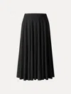 Oglmove Lyocell Blend Volume Skirt With Pockets In Black