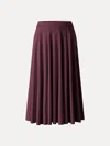 Oglmove Lyocell Blend Volume Skirt With Pockets In Red