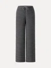 Oglmove Lyocell Striped The Weekend Pant In Black