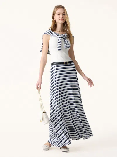 Oglmove Lyocell Wool Anti-wrinkle A-line Circle Maxi Skirt