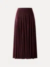 Oglmove Lyocell Wool Godet Hem Pull-on Maxi Skirt