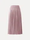 Oglmove Lyocell Wool Godet Hem Pull-on Maxi Skirt In Pink