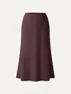 Oglmove Lyocell-linen Blend Maxi Flared Pull-on Skirt