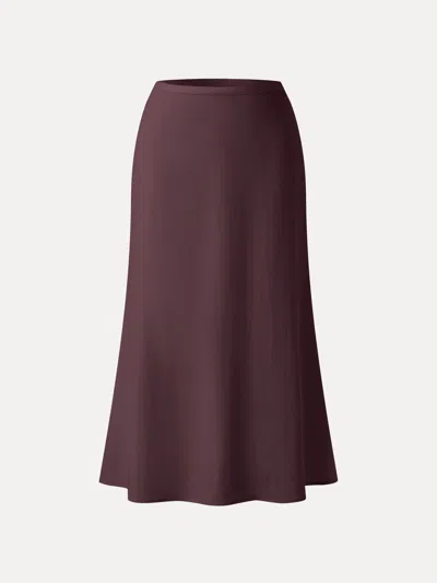 Oglmove Lyocell-linen Blend Maxi Flared Pull-on Skirt