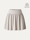 Oglmove Matte Smooth Gathered A-line Skort