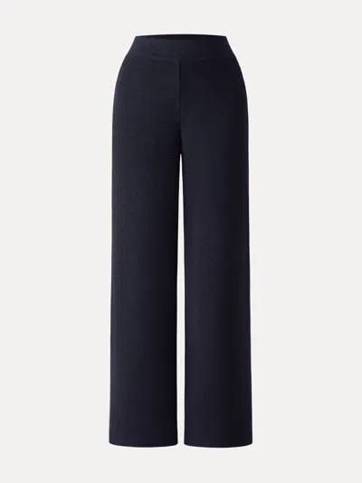 Oglmove Maxwarm High-rise Wide-leg Pants With Pockets In Blue