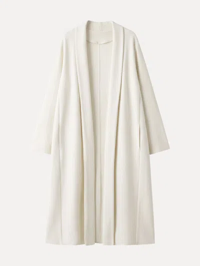 Oglmove Maxwarm Shawl Collar Long Sleeve Midi Cardigan With Pockets In Neutral