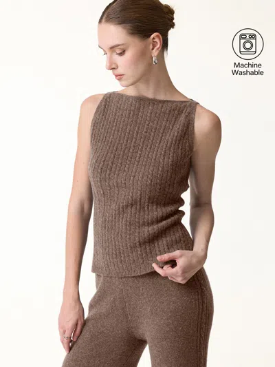 Oglmove Merino-blend Sleeveless Cable-knit Sweater Tank In Multi