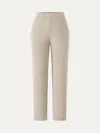 Oglmove Mid Rise Pull-on Tapered Pants With Pockets In Gray