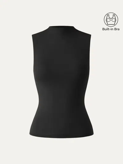 Oglmove Mockneck New Airy Bra Tank In Black
