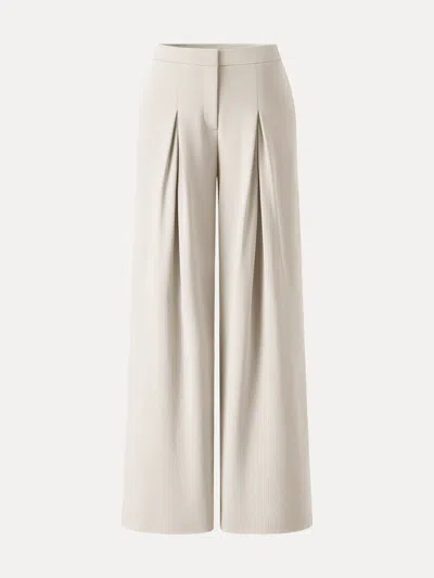 Oglmove Modal Blend Drapey High Rise Wide Leg Pants In Gray
