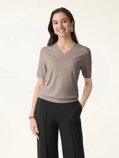 Oglmove Modal Blend V-neck Relaxed Summer Tee