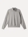 Oglmove Modal Spacer Mockneck Long Sleeve Pullover Shirt In Gray