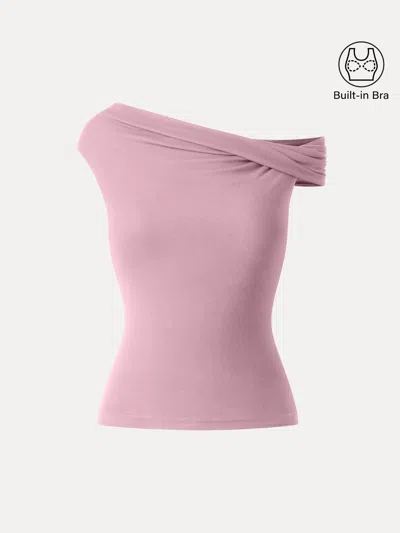 Oglmove Multi-wear Versatile Necklines Bra Top In Pink