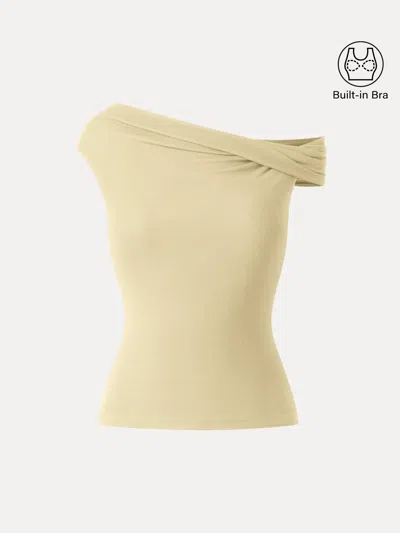 Oglmove Multi-wear Versatile Styling Necklines Bra Top In Butter Yellow