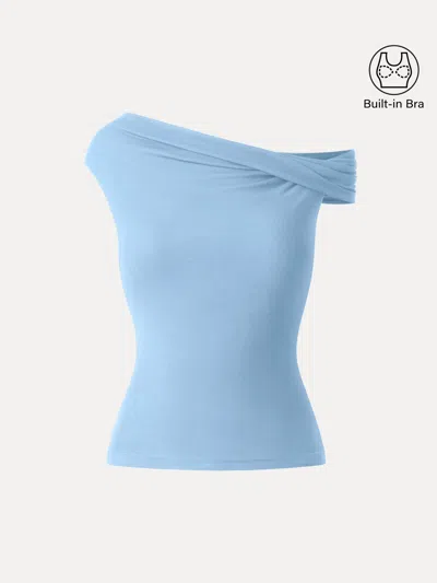 Oglmove Multi-wear Versatile Styling Necklines Bra Top In Placid Blue