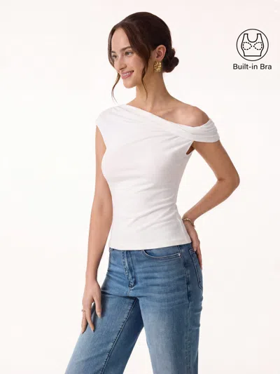 Oglmove Multi-wear Versatile Styling Necklines Bra Top In Pure White