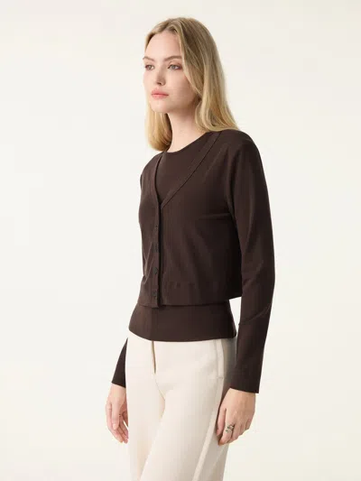 Oglmove Non-itch Lyocell Wool Relaxed Cardigan